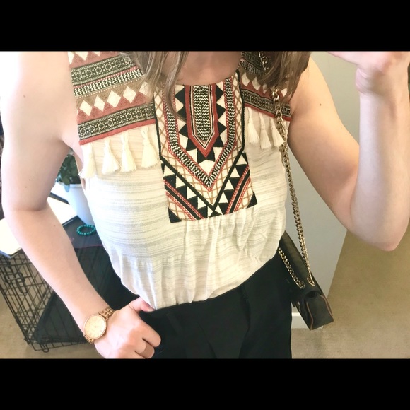 Lucky Brand Geometric Blouse - Picture 3 of 3